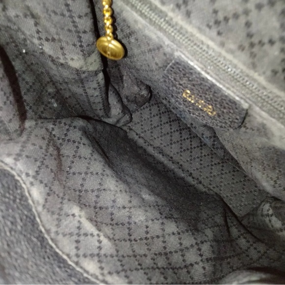 Vintage Gucci Mini Suede Bamboo Backpack Authenicated - Picture 8 of 9